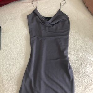 Purple gray long dress